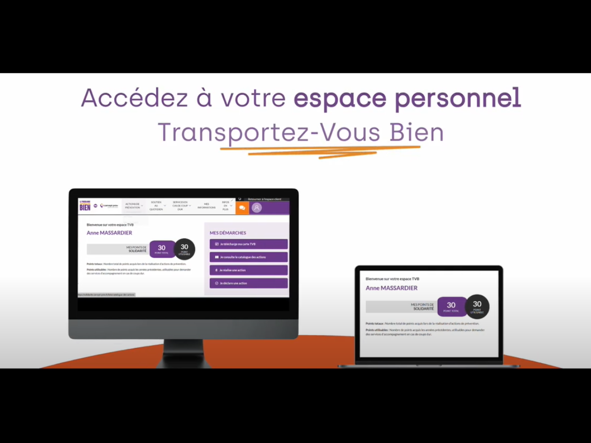Vidéo tuto accès espace personnel TVB